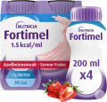 Fortimel 1,5kcal Erdbeergeschmack Nahrungsergänzung Bei Mangelernährung Flaschen 4x200ml