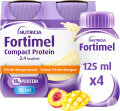 Fortimel Compact Protein 2,4kcal Pfirsich-Mango Geschmack Flaschen 4x125ml