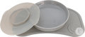 Twistshake Click-Mat Mini + Teller Pastellgrau