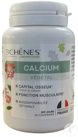 3 Chênes Pflanzliches Calcium 60 Tabletten