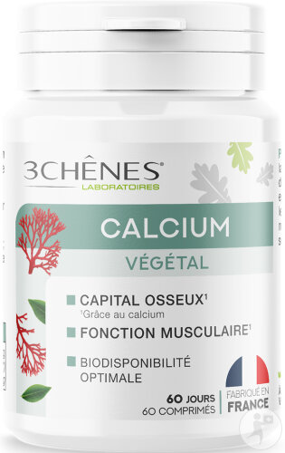 3 Chênes Pflanzliches Calcium 60 Tabletten