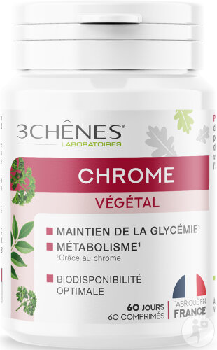 3 Chênes Pflanzliches Chrom 60 Tabletten