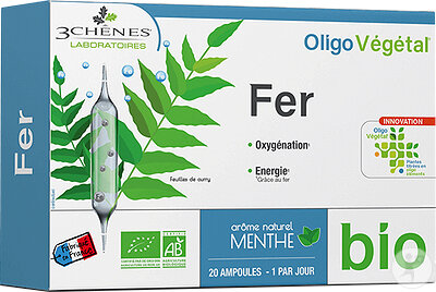 3 Chênes Pflanzliches Eisen 20 Ampullen