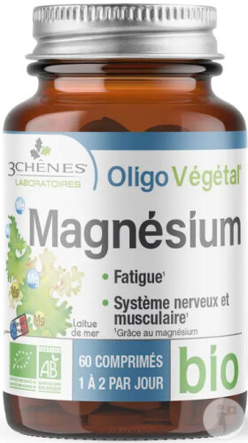 3 Chênes Pflanzliches Magnesium 60 Tabletten