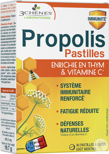 3 Chênes Propolis Lutschtabletten Müdigkeit Und Immunabwehr 40 Lutschtabletten