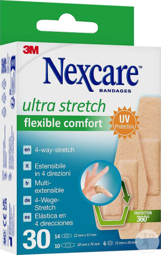 3M Nexcare Ultra Stretch Flexible Comfort Pflaster 30 Stück