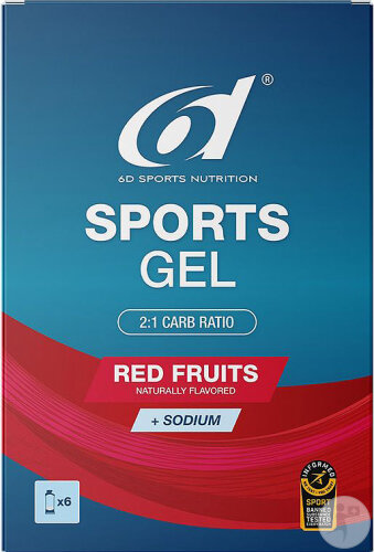6D Sport Gel Rote Früchte 6x45ml