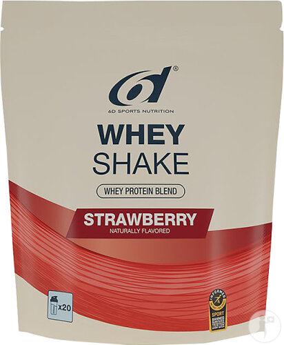 6d Whey Shake Strawberry Pulver 500g