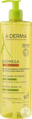 A-Derma Exomega Control Rückfettendes Duschöl Gegen Juckreiz/Trockener Haut/Atopischem Ekzem 750ml