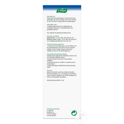 A.Vogel Ohrenspray Bei Trockener Haut 20ml