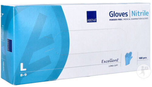 Abena Excellent Nitrilhandschuhe Blau Größe L 100 Stück
