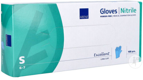 Abena Excellent Nitrilhandschuhe Blau Größe S 100 Stück
