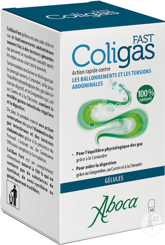 Aboca ColiGas Fast Gegen Blähungen Und Bauchspannungen 30 Kapseln