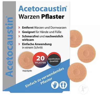 Acetocaustin Warzenpflaster 20 Stück