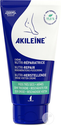 Akileïne Nutri-Repair Karite-Regenerations-Fusscreme Sehr Trockene Füsse Tube 75ml