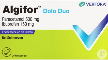 Algifor Dolo Duo 500mg/150mg Bei Schmerzen 20 Filmtabletten