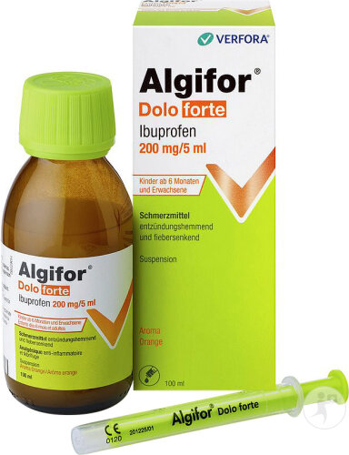 Algifor Dolo Forte Schmerzmittel Suspension 200mg/5ml Flasche 100ml