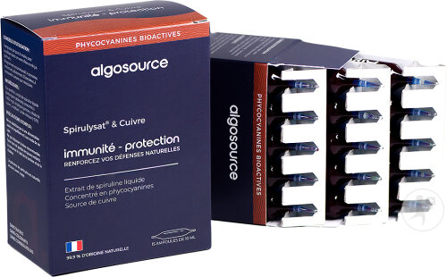 Algosource Spirulysat & Kupfer Ampullen 15x10ml