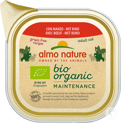 Almo Nature Bio Organic Maintenance Mit Rind Für Erwachsene Katzen 85g