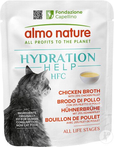 Almo Nature HFC Cats Hydration Help Huhn In Brühe Filet 50g