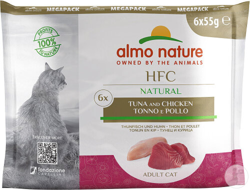 Almo Nature HFC Natural Adult Cat Thunfisch Und Huhn MegaPack 6x55g