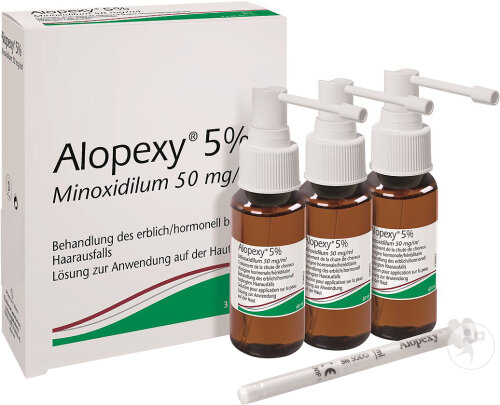 Alopexy Lösung 5% Sprühflaschen 3x60ml