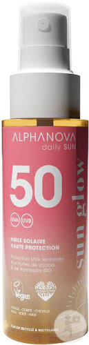 Alphanova Daily Sun Sonnenöl SPF50 Gesicht Körper Und Haare Spray 50ml