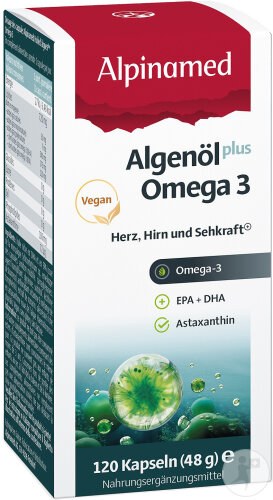 Alpinamed Algenöl Plus Omega‑3 120 Kapseln