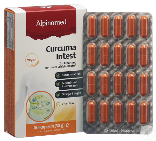 Alpinamed Curcuma Intest Nahrungsergänzungsmittel Für Die Schleimhaut 60 Kapseln-2
