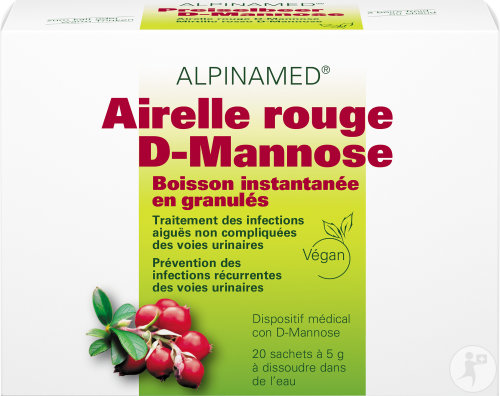 Alpinamed Preiselbeer D-Mannose Trinkgranulat Beutel 20x5g