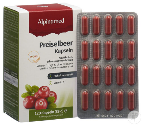 Alpinamed Preiselbeer Nahrungsergänzungsmittel 120 Kapseln-2