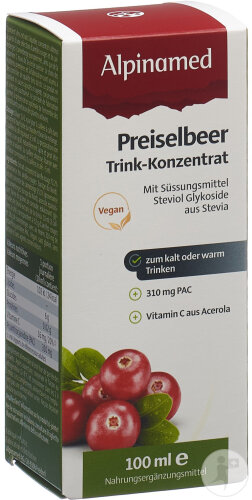 Alpinamed Preiselbeer Trink-Konzentrat Nahrungsergänzungsmittel Flasche 100ml