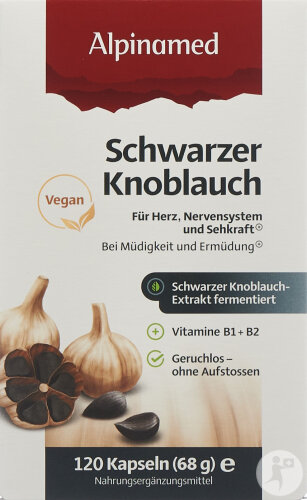 Alpinamed Schwarzer Knoblauch Nahrungsergänzungsmittel 120 Kapseln