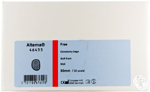 Alterna Free Zweiteiliger Kolostomiebeutel Geschlossen Midi 50mm Soft Front 30 Stück