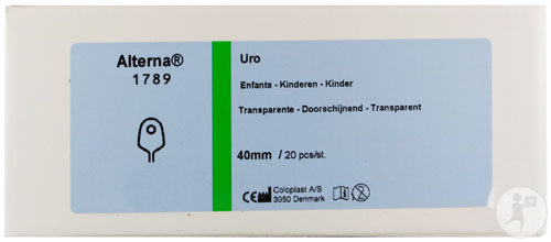 Alterna Zweiteiliger Urostomiebeutel Offen Für Kinder 40mm Transparent 20 Stück (1789)