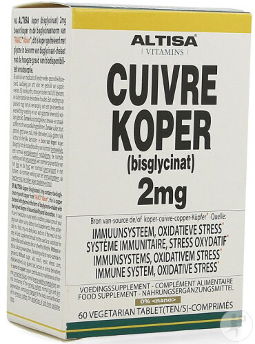 Altisa Kupfer Bisglycinat 2mg 60 Tabletten