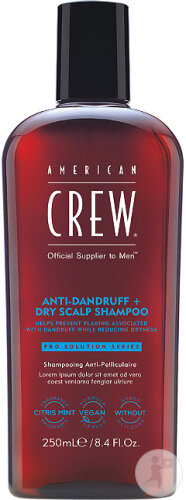 American Crew Anti-Schuppen Shampoo Für Männer Beruhigt Und Befeuchtet Trockene Kopfhaut 250ml