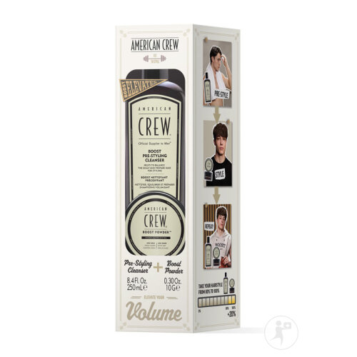 American Crew Set Pre-Styling Shampoo Boost 250ml + Boost- Powder 10g ...