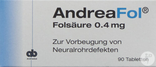 Andreafol Folsäure 0,4mg 90 Tabletten