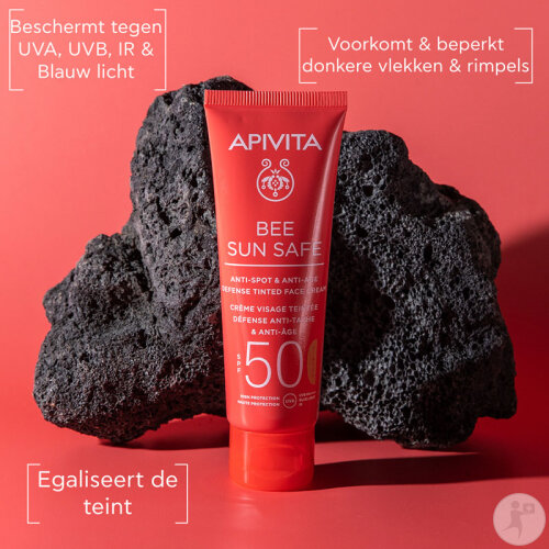 Apivita Bee Sun Safe Getönte Gesichtsgel-Creme SPF50 Hydra Frische 50ml-2