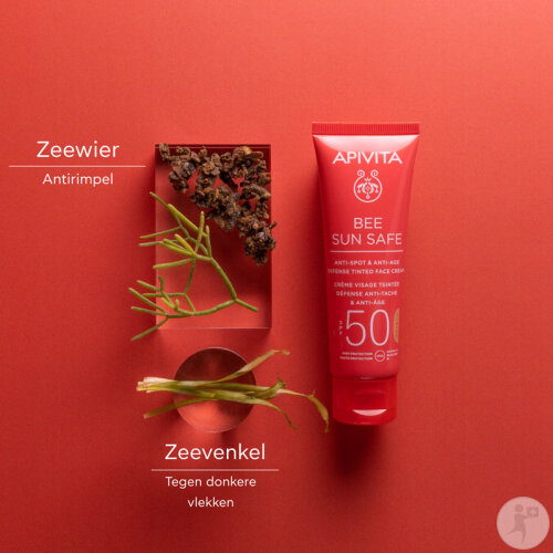 Apivita Bee Sun Safe Getönte Gesichtsgel-Creme SPF50 Hydra Frische 50ml-3