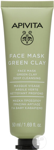 Apivita Face Mask Grüne Tonerde Gesichtsmaske Tiefenreinigend Tube 50ml