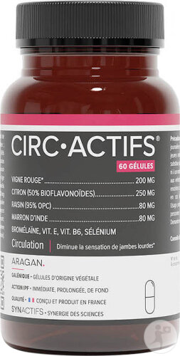 Aragan Synactifs Circactifs Circulation Rote Weinrebe 60 Kapseln