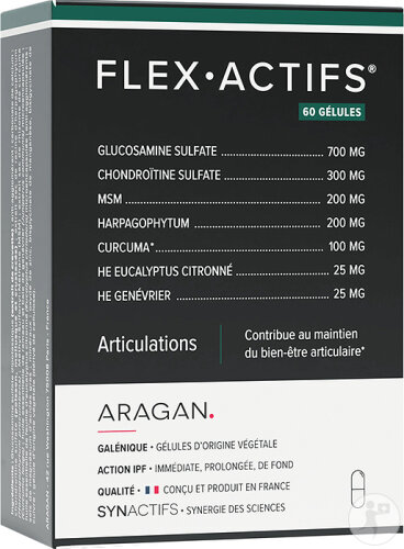 Aragan Synactifs Flexactifs Gelenke Glucosamin 60 Kapseln