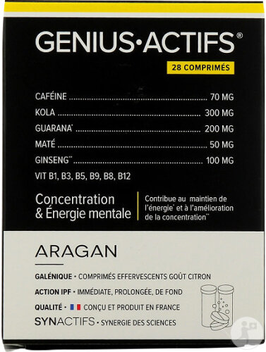 Aragan Synactifs Geniusactifs Konzentration Und Mentale Energie 28 Brausetabletten