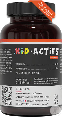 Aragan Synactifs Kidactifs Vitamine Und Mineralien Kirschgeschmack 30 Gummies