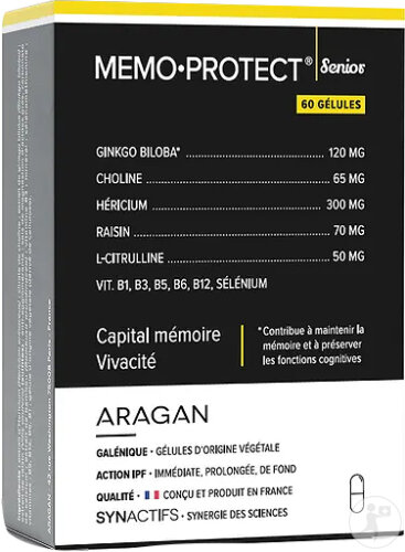 Aragan Synactifs Memoprotect Senior Gedächtnis Und Kognitive Funktionen 60 Kapseln