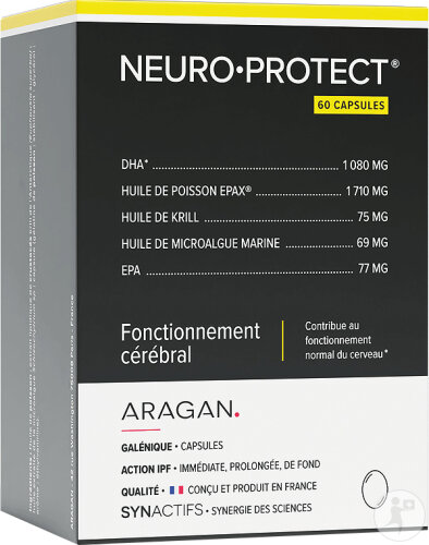 Aragan Synactifs Neuroprotect Gehirnfunktion Omega 3 60 Kapseln
