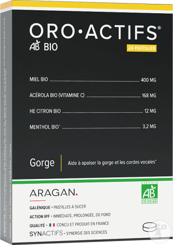 Aragan Synactifs Oroactifs Bio 24 Tabletten