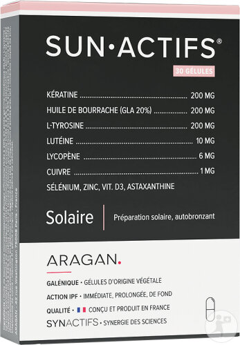 Aragan Synactifs Sunactifs Solar Keratin Selenium 30 Kapseln